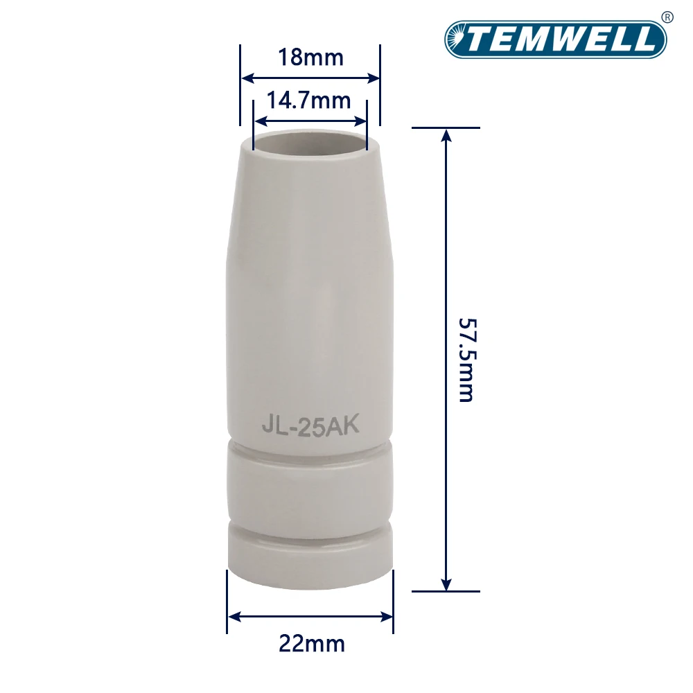 2/5/10PCS 25AK coated protective Gas Nozzle Pure non-stick European airless protective cover For MB MIG MAG Welding Torch 230A