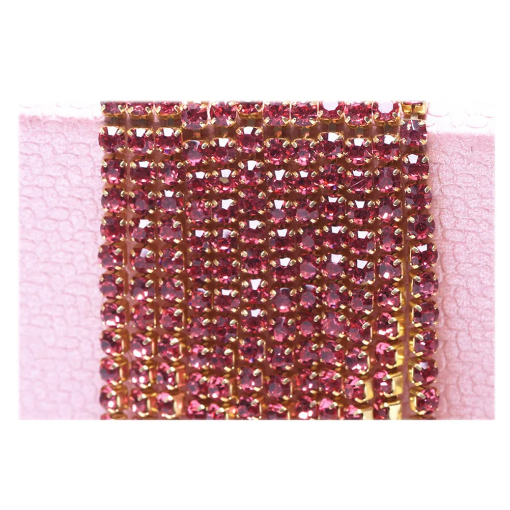 

10 Meter Crystal Rhinestone Diamond Claw Chain Trim for Jewelry Making DIY Craft Projects Silver Plated Chain Diamond