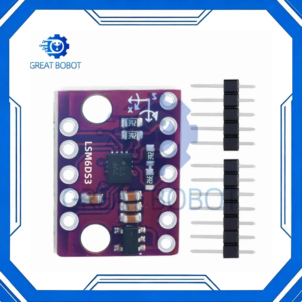 GY-LSM6DS3 High-Precision Breakout Board 3-Axis Accelerometer Gyroscope Embedded Temp Sensor SPI/I2C Dual Interface