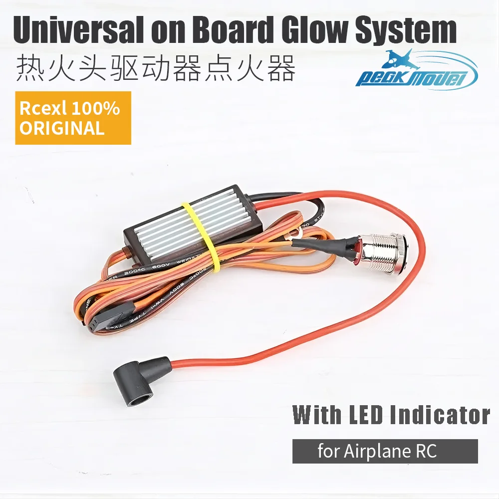 

RCEXL V2 Universal hat On Board Glow System Methanol Engine Ignition With LED Indicator for Airplane RC