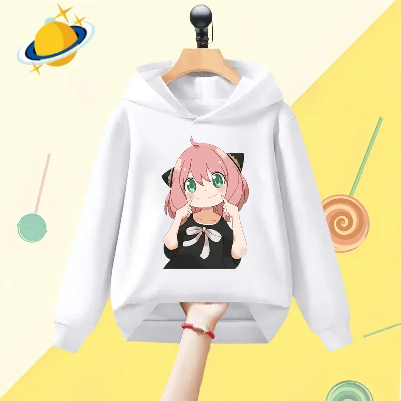 Spy X Family Anime Kids Hoodie Boys Girls Street wear sports long sleeved casual hoodie baby clothing Kawaii