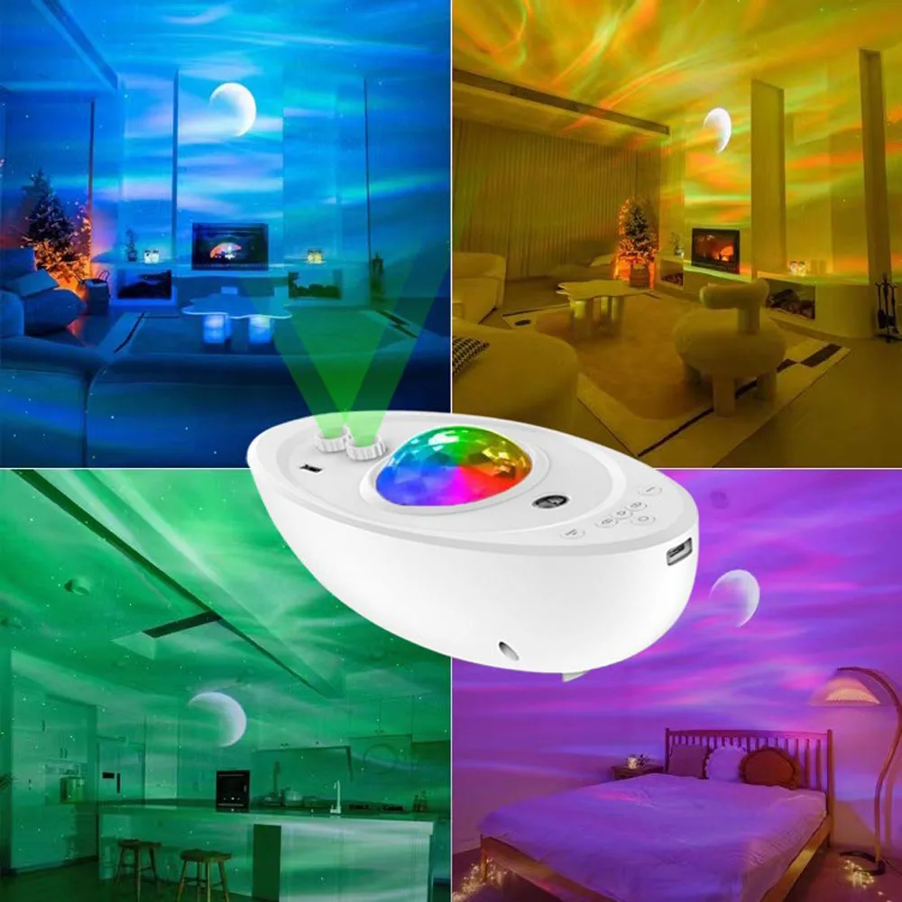 Starlit Sky Romantic Laser Light Starry Aurora Borealis Projection Laser Light for Home Holiday Wedding Decoration