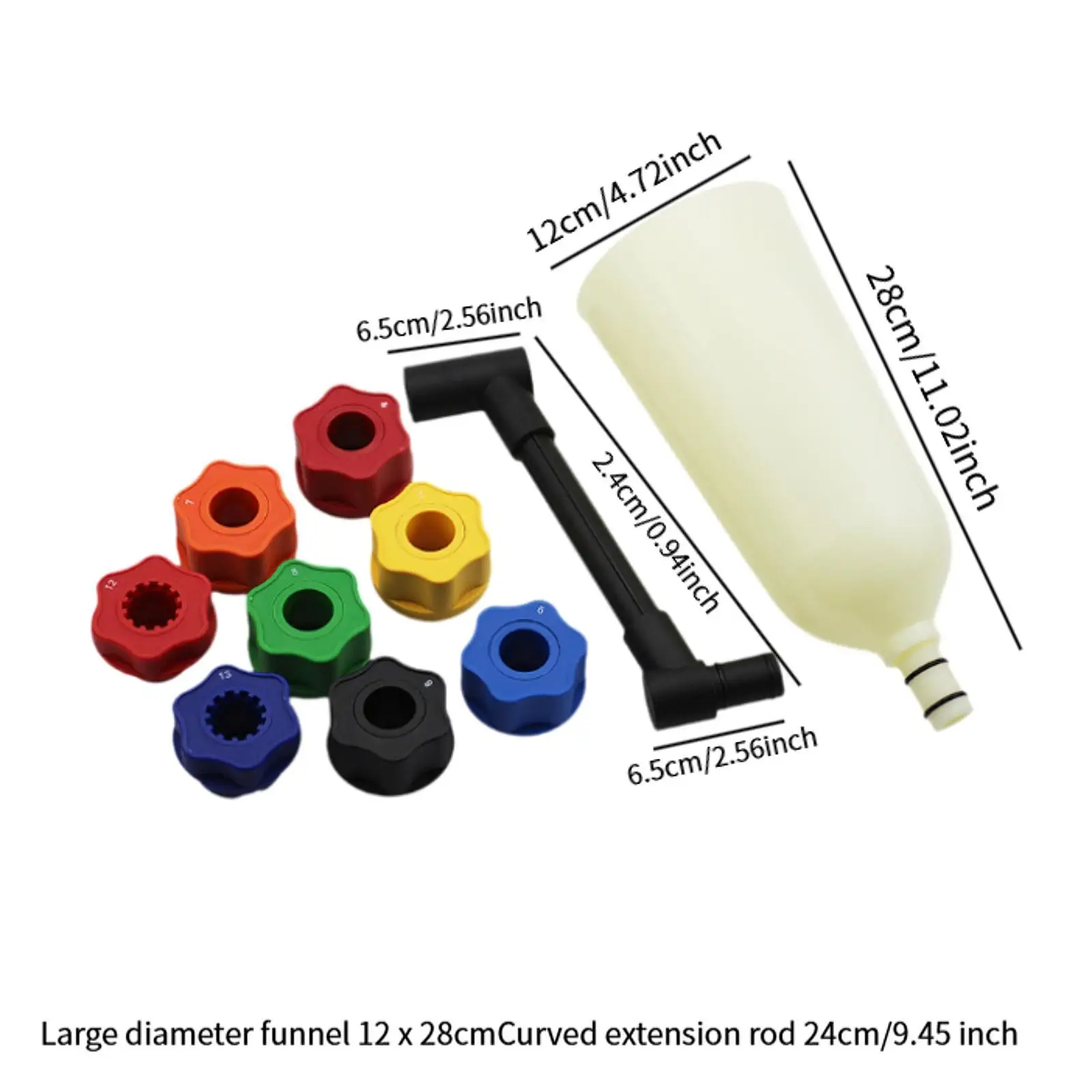 مجموعة قمع زيت المحرك تحل محل جزء معدات إصلاح السيارات الممتدة المرنة