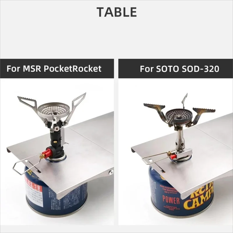 Camping Stove Stand Wind Shield  for SOTO ST320 Stove Ultralight Titanium Stainless Steel Folding Table for MSR Small Rocket