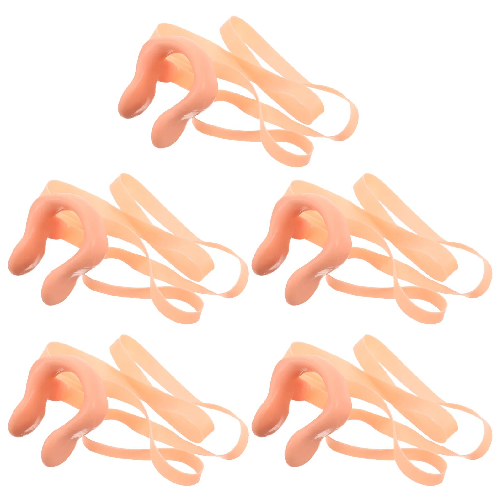 5pcs Silicone Swimming Nose Clip with Strap Nose Protection Swimming Accessory for Kids and Adult