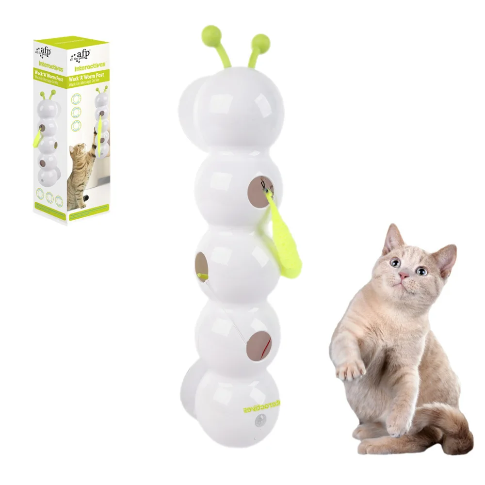 

Pet Cat Electric Caterpillar Teasing Cat Stick Toy Feather Tail Intelligent Induction Self-pleasure
