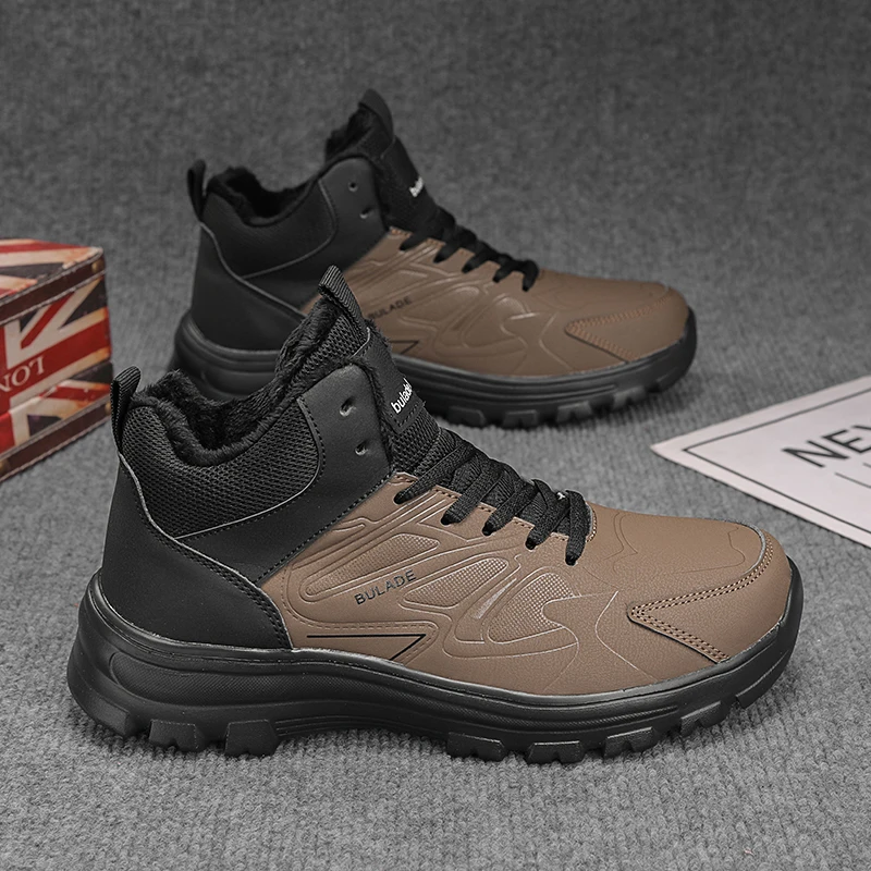 

YRZL Mens Snow Boots Thermal Waterproof Anti Slip Winter Hiking Boots for Men 2025 Lightweight Warm Shoes Comfortable Trekking