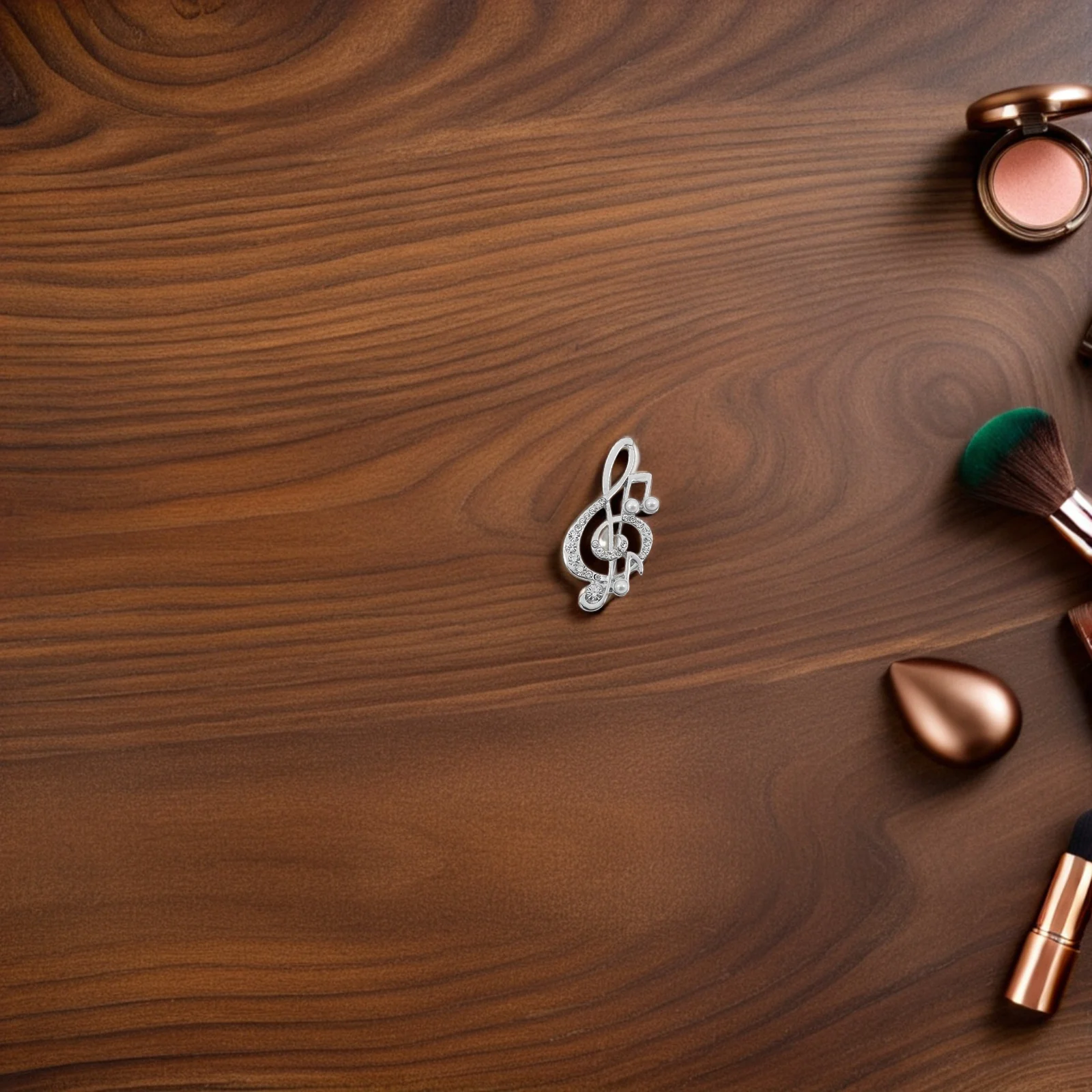 

4Pcs Rhinestone Music Note Brooch Pin Elegant Alloy Brooches for Women Men Clothing Accessory Suit Lapel Scarf Sweater Decor