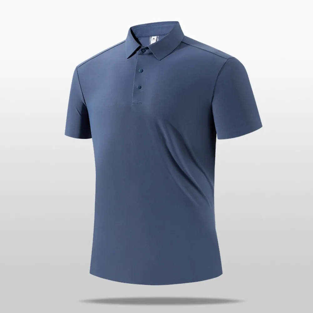 

Flat Business Shirt Men's High-end Golf Quick-drying Clothes Stand Collar Casual Top Work Clothes