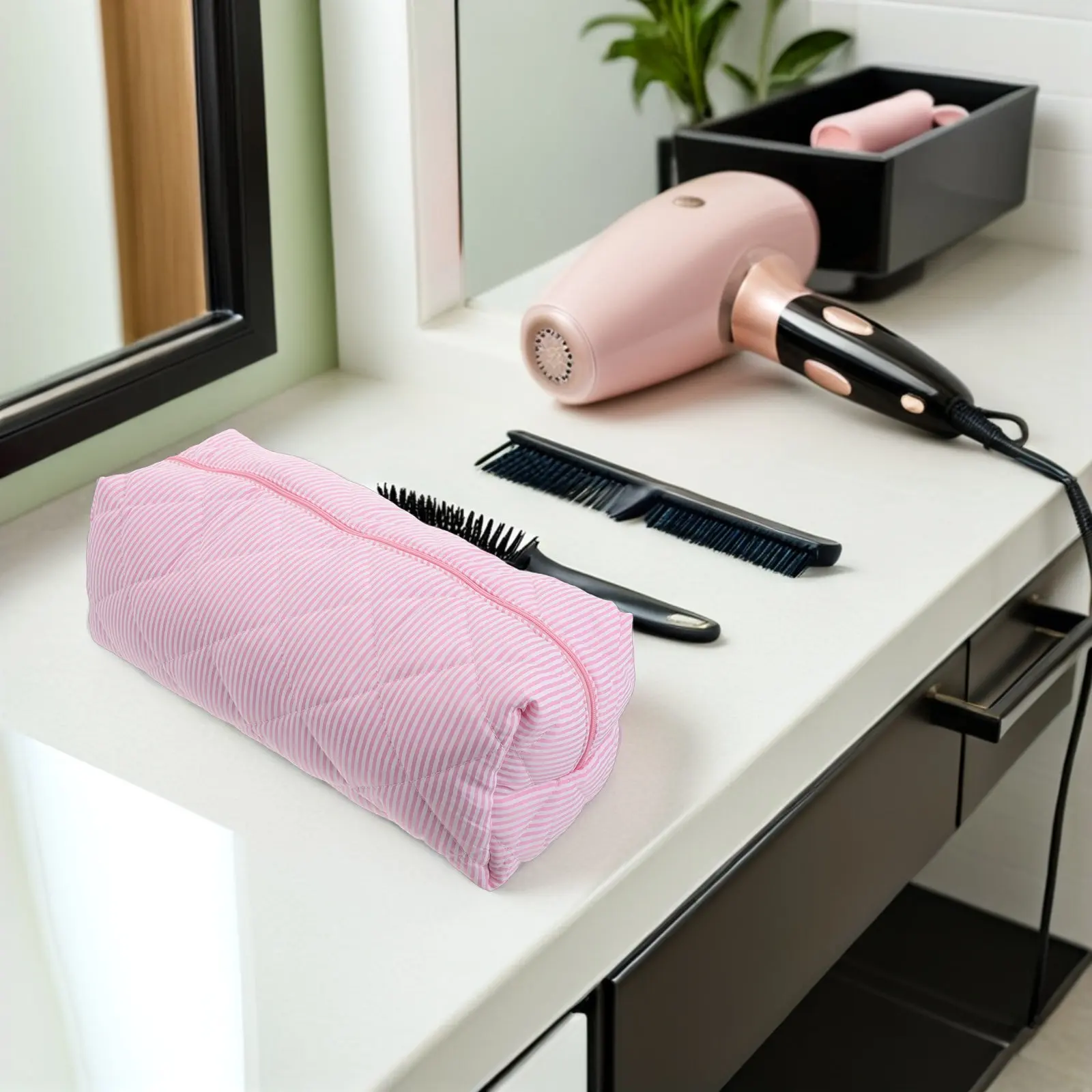 

Hair Dryer Storage Bag Large Capacity Portable Hair Tool Organizer for Travel Bathroom Gym Blow Dryer Accessories Carrying Case