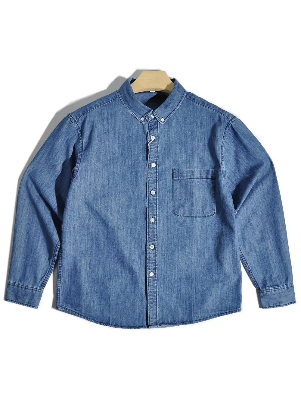 

Retro Hong Kong Sle Loose Fit Men's Denim irt Waed Casual American Sle Workwear Jaet Youth ular Daily Wear