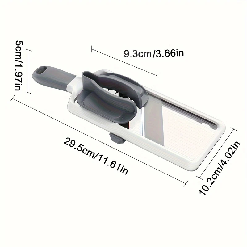 قطاعة خضروات محمولة مع شفرة من الفولاذ المقاوم للصدأ قابلة للتعديل، قطاعة فواكه الخضروات لأداة المطبخ والبطاطس والليمون