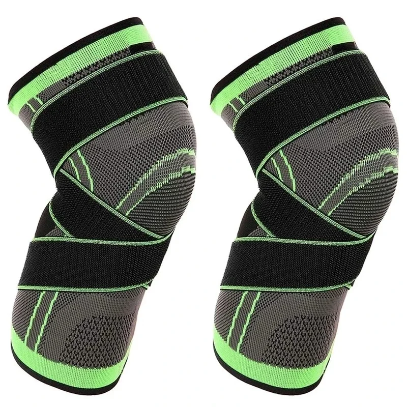 2 Pcs Knee Pads Braces Sports Support Kneepad Men Women for Arthritis Joints Protector Fitness Compression Sleeve