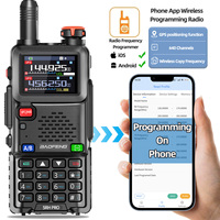 BAOFENG UV-5RH PRO GPS Walkie Talkie Bluetooth Wireless APP Programming 10W Multi Band Long Range Type-C AM Ham Two Way Radio