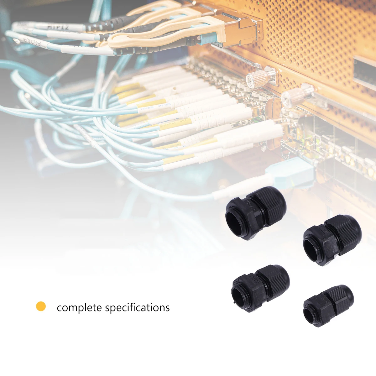 

50Pcs Waterproof Cable Gland Nylon Cable Connectors Lock Nut Sealing for Electrical Junction Boxes Control Panels