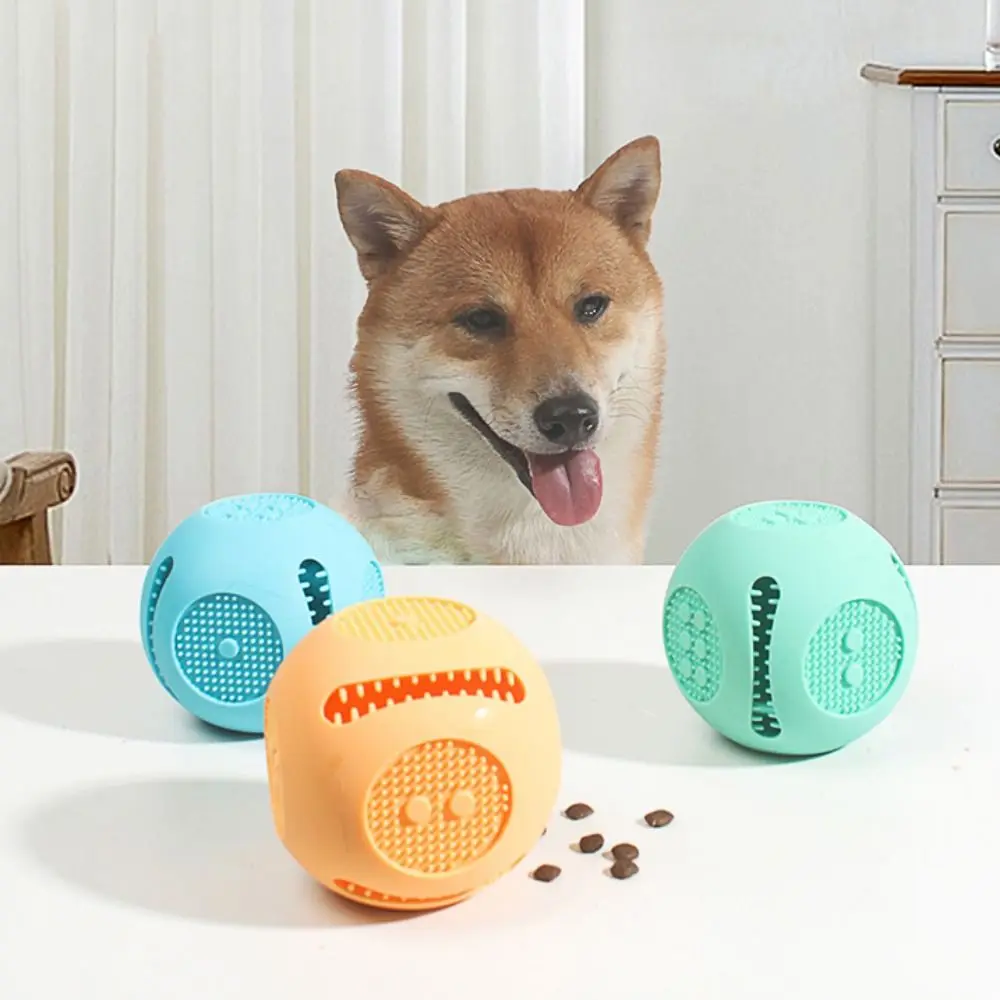 

Silicone Dog Leakage Ball Toy Bite Resistant Soft Dog Teeth Cleaning Ball Prevent Choking Pet Interactive Ball Grinding Teeth