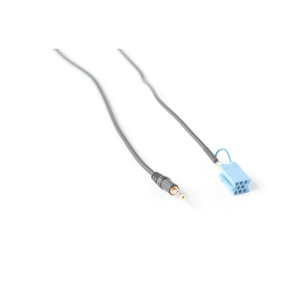 Car Radio Adapter 8-Pin Mini-ISO Cable ABS Material Housing Direct Device Connection Secure Stable Linkage 3.5mm AUX Input