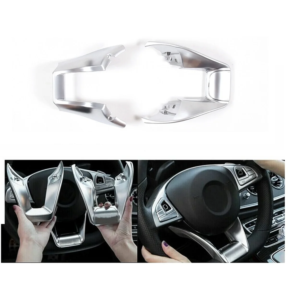 Steering Wheel Lower Trim Cover for Mercedes Benz A B C E Class W177 W247 W213 W205 CLA GLB AMG 2015-2018 Accessories