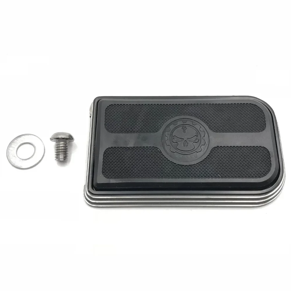 Motorcycle Skull Brake Pedal Pad for Harley Davidson 12-later Dyna FLD, '86-later FL Softail and '80-later Touring