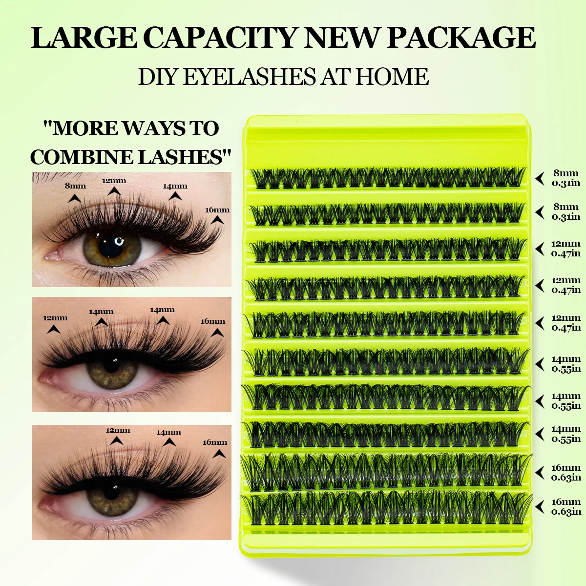 まつげクラスターキット うっすらとしたまつげクラスターキット DIY まつげ ナチュラルクラスターまつげ ラッシュボンドとシールラッシュピンセット