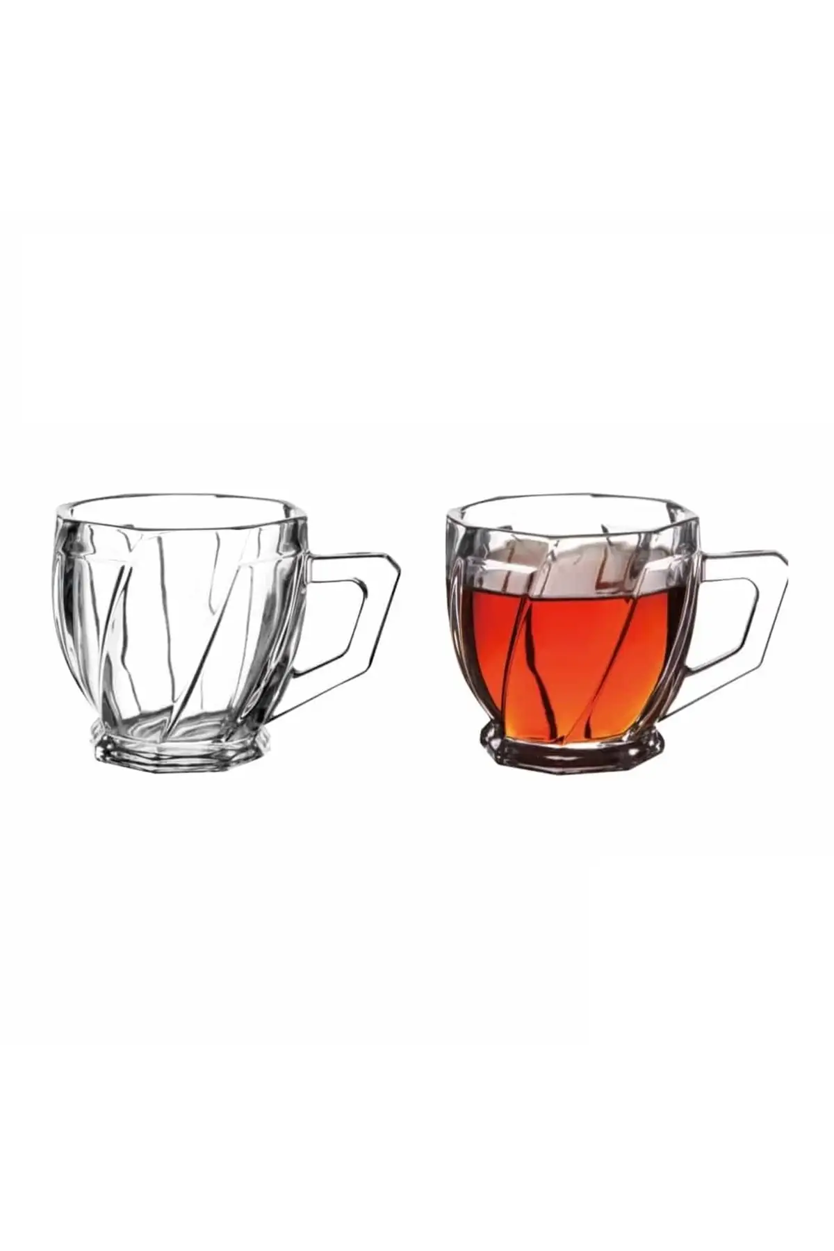 

DOLBOVI 11870 Matteo 6 S With Handle Tea Cup English Tea Glass Cup