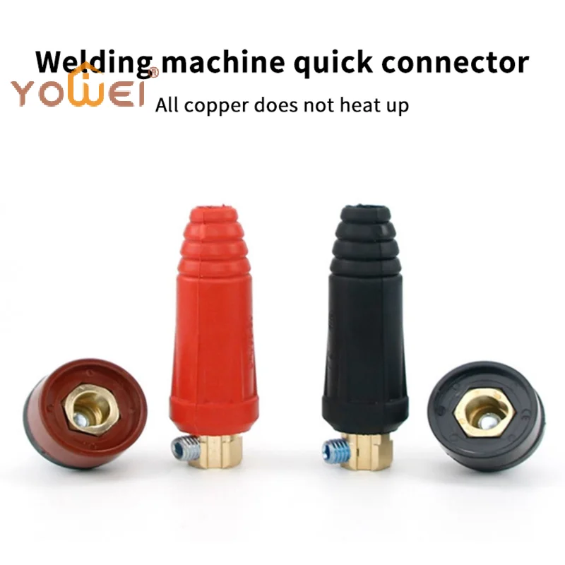 4Pcs DKJ10-25 35-50 50-70 TIG Welding Machine Quick Fitting Female Male Cable Connector Clamp Panel Socket Set Quick Fitting