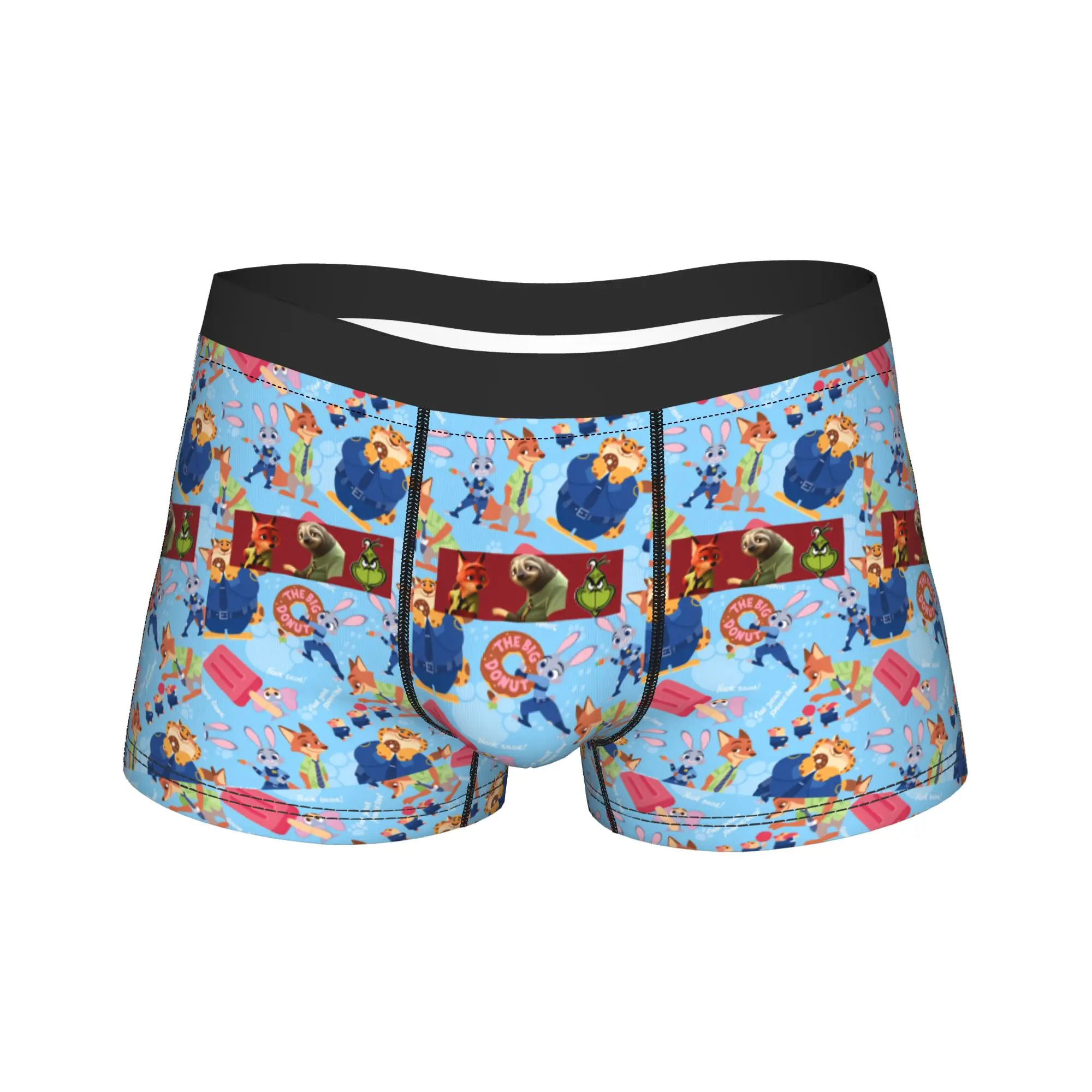 

Zootopia 2 Cartoon Underwear Sexy Soft Panties Customs Boxer Brief For Men 3D Pouch Plus Size Boxershorts
