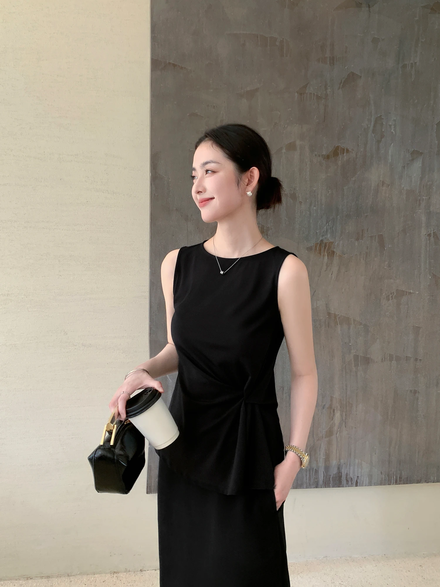 

Женский жилет Maven Lin Ele Simptic с утягивающим узлом на талии, топ для повседневной носки, из бамбукового волокна, женская одежда