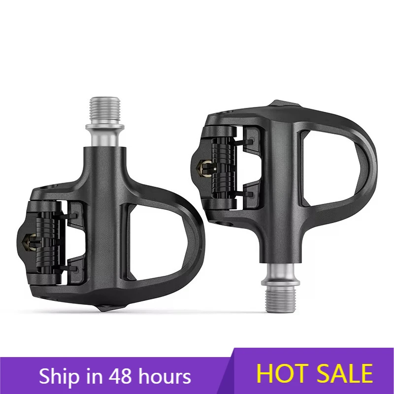 

POWER LEAPGEWAGE Road Bike Pedal City Ride Bicycle Parts Nylon Fiber Self-Locking Cleat Pedals With Free Cleat Parts