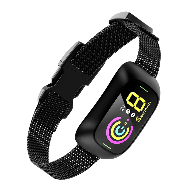 

2026 Newest Design Rechargeable Dog Control Training Collar with Stop Bark Function 200m Range & IPX7 Waterproof