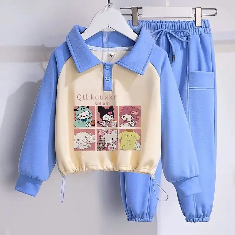 

Sanrio Cinnamoroll My Melody аниме Kawaii Свободные детские спортивные штаны с капюшоном Симпатичные Мультяшные Hello Kitty одежда подарки для детей