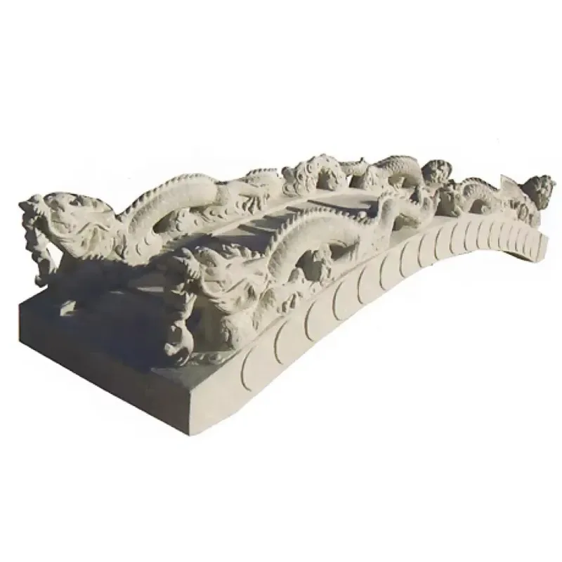 for Japanese Landscape Natural Granite Stone Garden Bridge with Four Dragon Carving High Quality Outdoor Wholesale