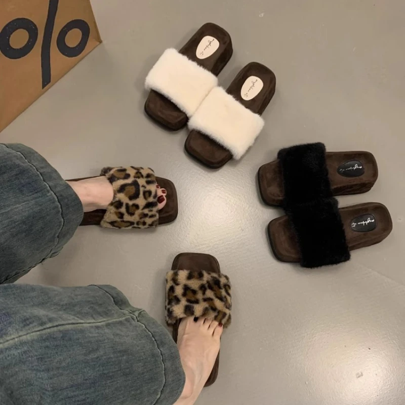 

Women Slippers Flats Fashion Cotton Shoes Designer Winter Cozy Woman 2025 Casual Fashionable Slippers Женская Обувь