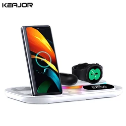 Wireless Charger 3 in 1 For Samsung Galaxy S22/S23 Ultra 30W Qi Fast Charging Station For Galaxy Watch 6/5 Pro Chargers Foldable