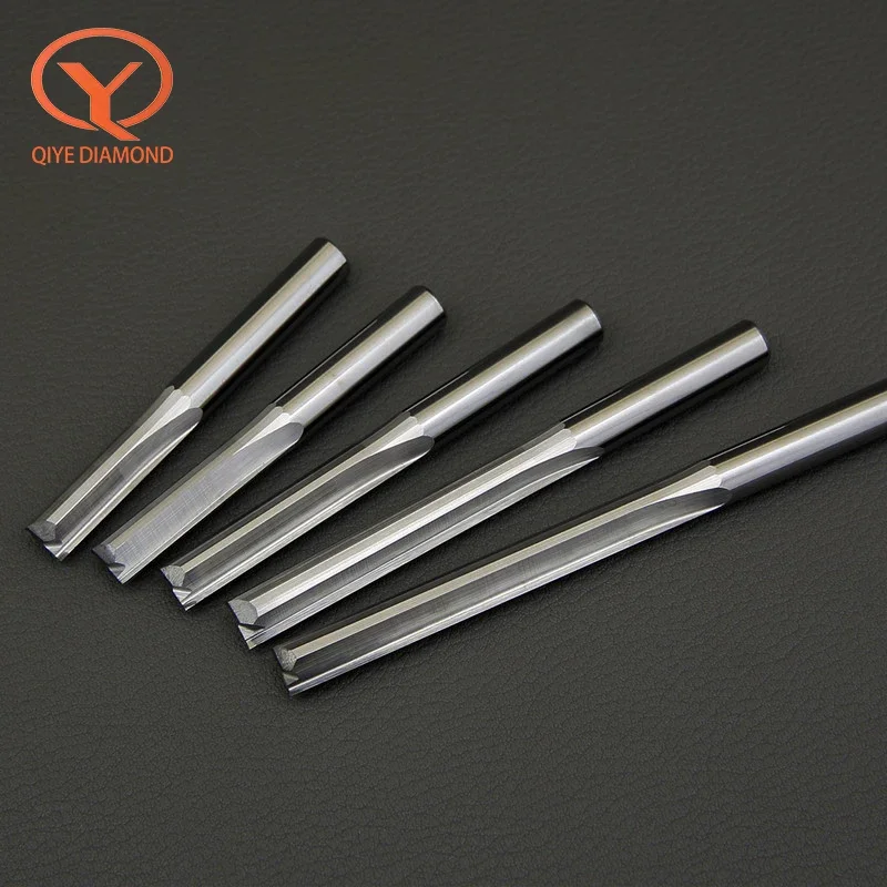 Straight Router Bits Straight End Mill Milling Cutter 3.175MM 2 Flutes Double Edged CNC Cutting Tungsten Steel Straight Slot Bit