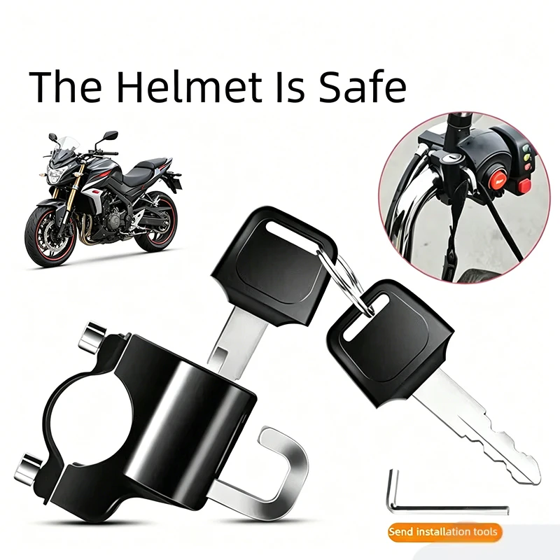Helmet Anti-Theft Chain Motorcycle Security Lock Motorbike Helmet Slot Lock Helmet Lock MTCTKS02