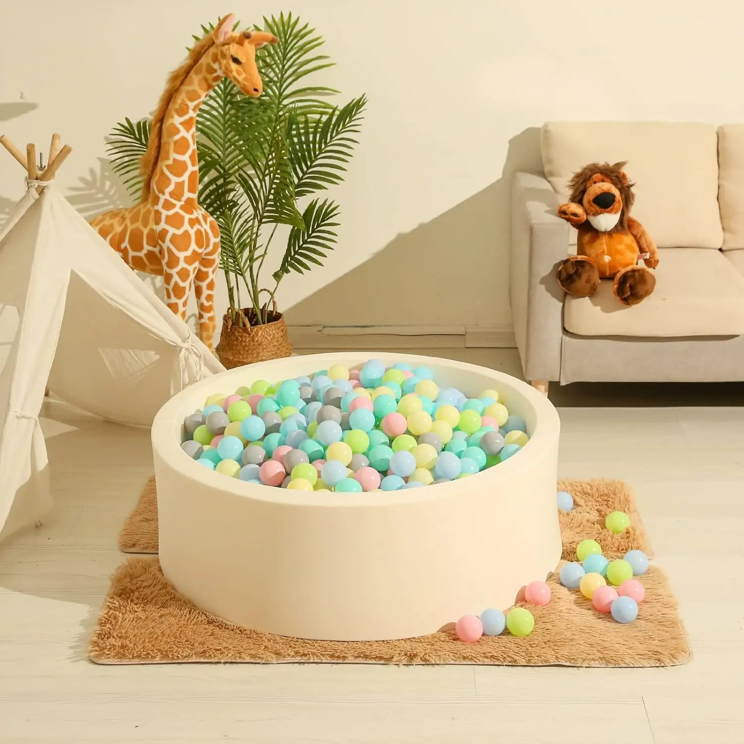 Bola pit bolas 100 verde + cinza + rosa + amarelo + azul jogar bolas de plástico para crianças jogar tenda piscina playhouse cercadinho festa decoração