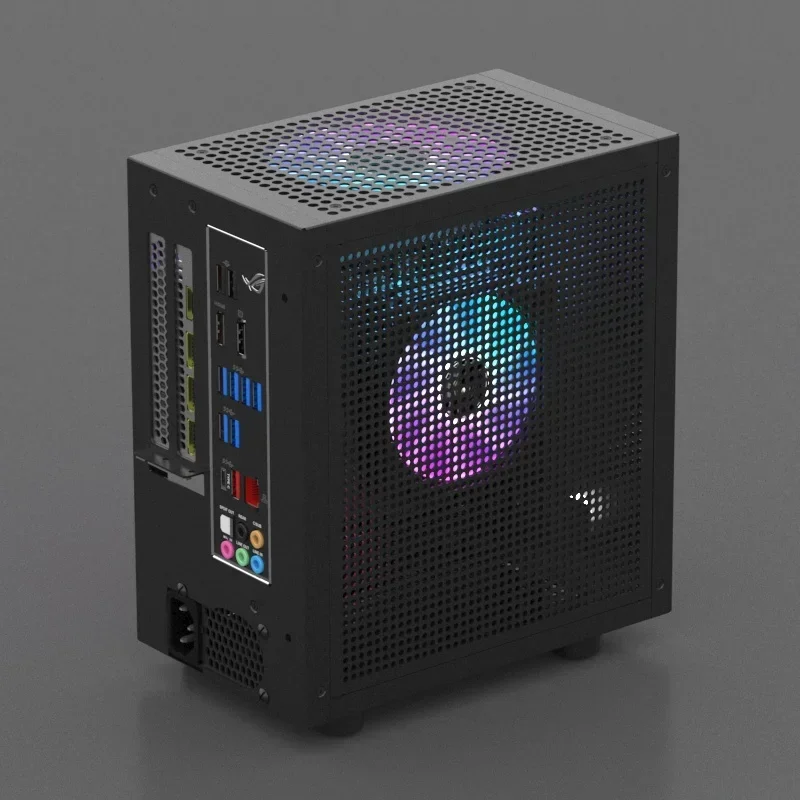 GEEEK M21 M31 Itx Chassis 120 بطاقة رسومات مبردة وشبه عالية، مصدر طاقة صغير 1U