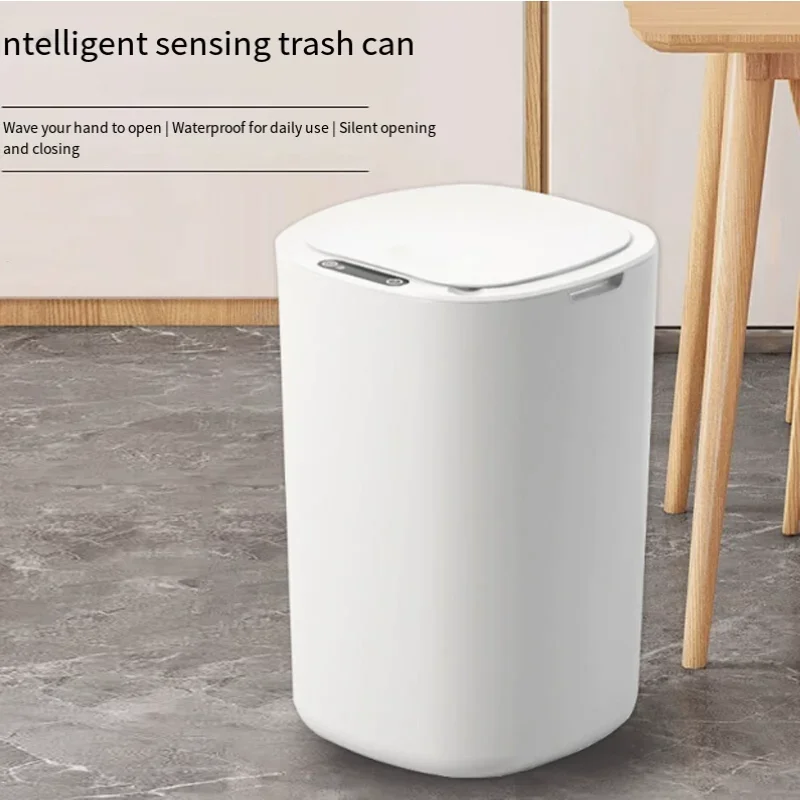 

Household smart trash can intelligently sense open-cover toilet bathroom living room automatic odorproof and waterproof Tiny bin