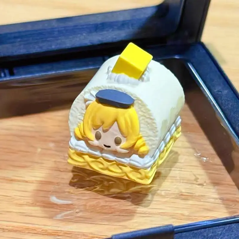 

Колпачки для клавиш LOBO KEYCAP из смолы, тематические, по мотивам Puella Magi Madoka Magica (Хомура Акеми), в стиле «Торт-ролл», для механических клавиатур, для фанатов аниме
