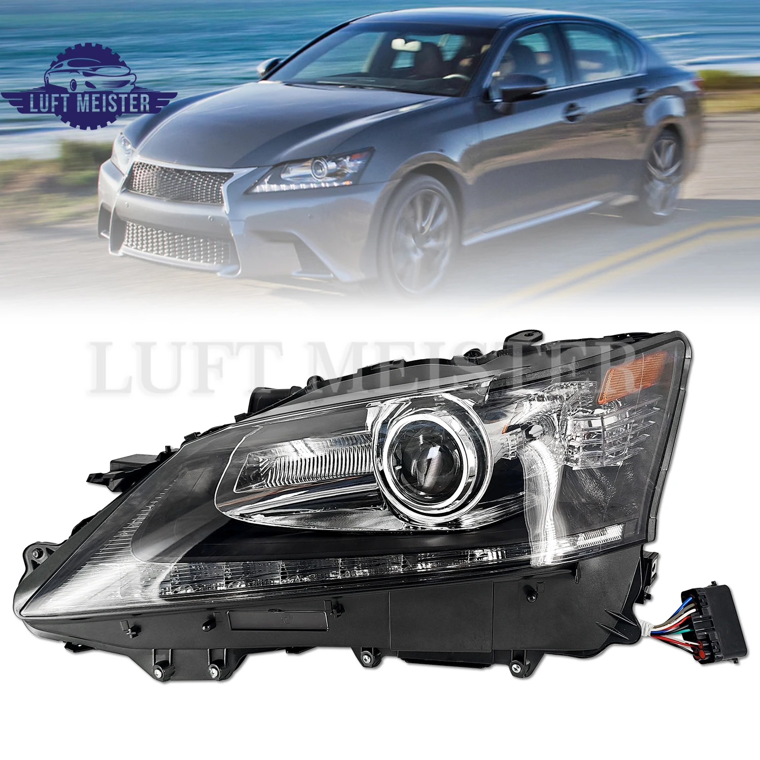 

Светодиодные фары DRL (версия для США) без AFS, подходят для Lexus GS350 GS450h Base/F Sport Sedan 4-дверный 3.5L 2013-2015 годов выпуска