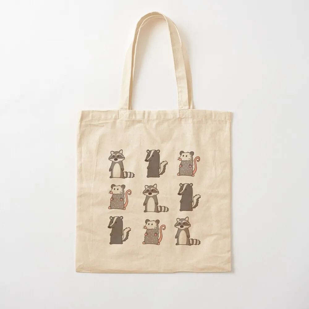 

raccoon, opossum & skunk woodland friends #2 Tote Bag hand bag ladies Women's tote bag Shopper handbag Canvas Tote