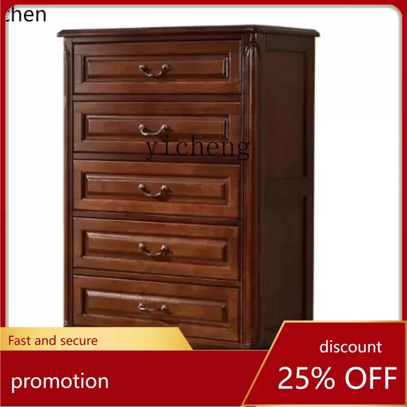 

YFY American solid wood locker multi-bucket drawer cabinet with door simple file cabinet