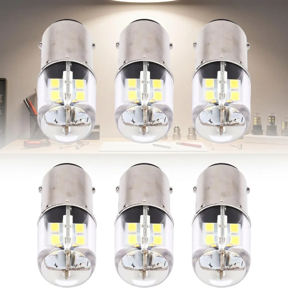 6 Pack Efficient BA15D LED Bulb 3W AC/DC12V LED Bulb Light CRI 80+ 300LM Light Bulb Back Up Light