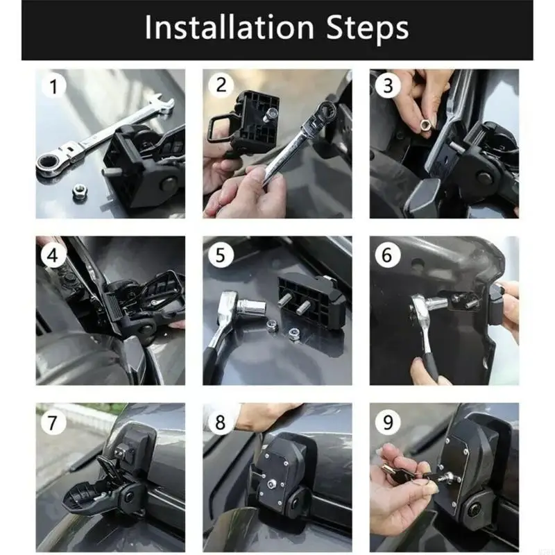 M76E Motorhaubenschloss-Montagesatz für die Reparatur von Fahrzeugverschlüssen und die Wartung der Motorhaube – Detail 10