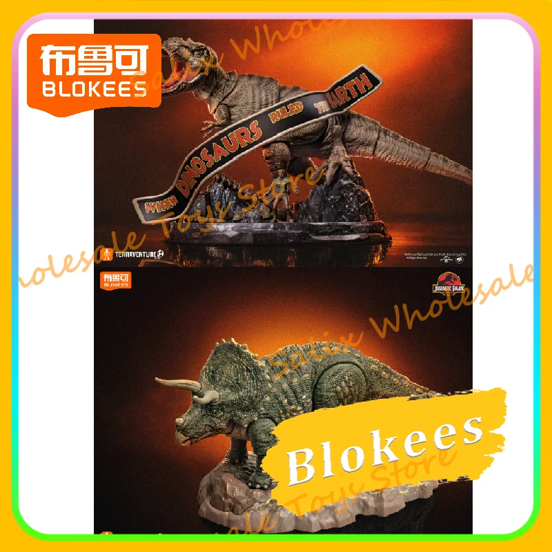 Blokees Terraventure Jurassic World TC01 Tyrannosaurus Rex & TC02 Triceratops 1/64 Scale Dinosaur Assemble Model Kit Toys