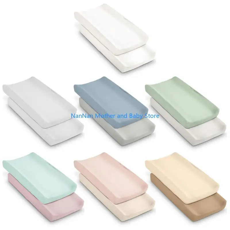 2Pcs/pack Nappy Changing Pad Cover Sleeves for Baby Nursery and Diaper Table