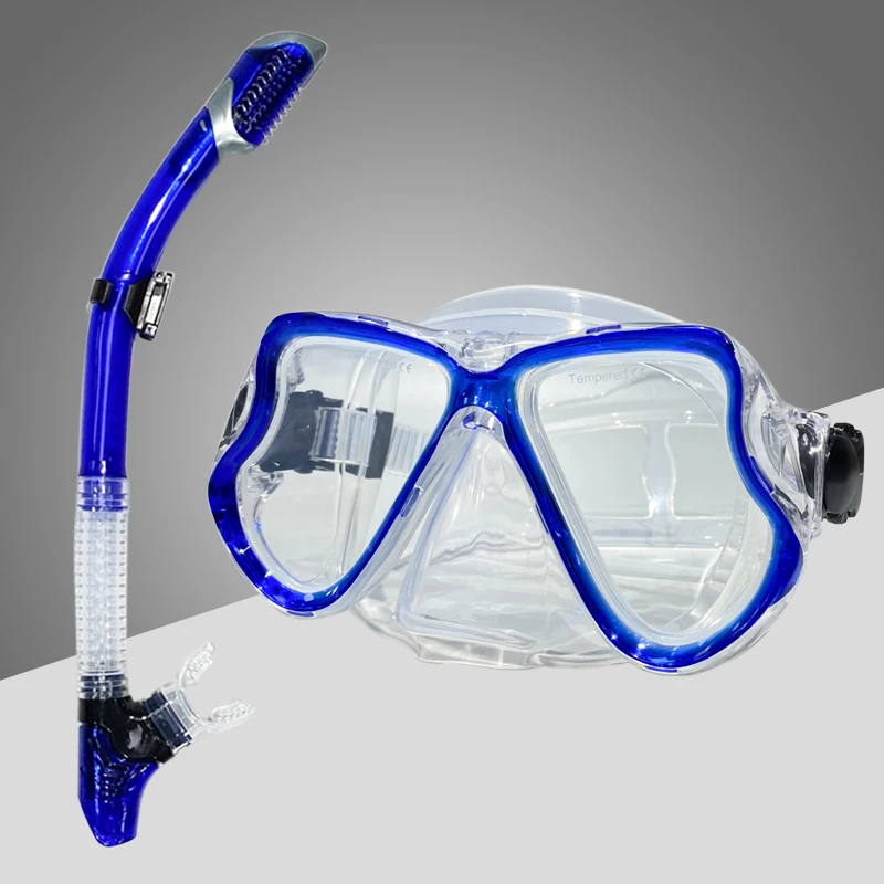 Tauchmasken für Erwachsene, Schnorchel-Atemschlauch-Set, Brille für Damen und Herren, rutschfeste Schnallenmasken – Detail 18