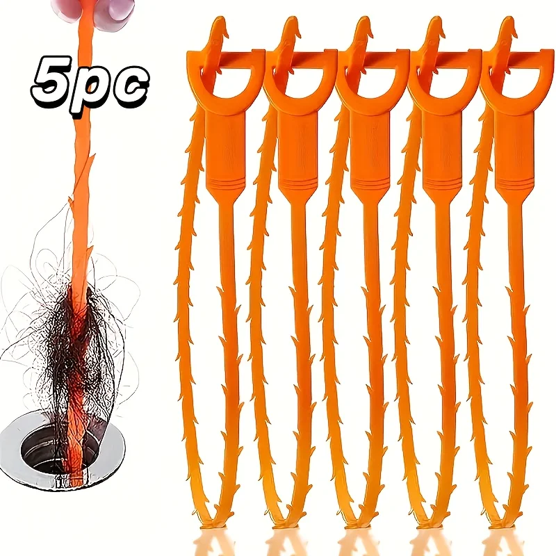 3/5PCS Drainage Blockage Remover Shower Clean The Sink Snake Bathroom Accessories Hair Blockage Garbage Sewer Dredging Tools
