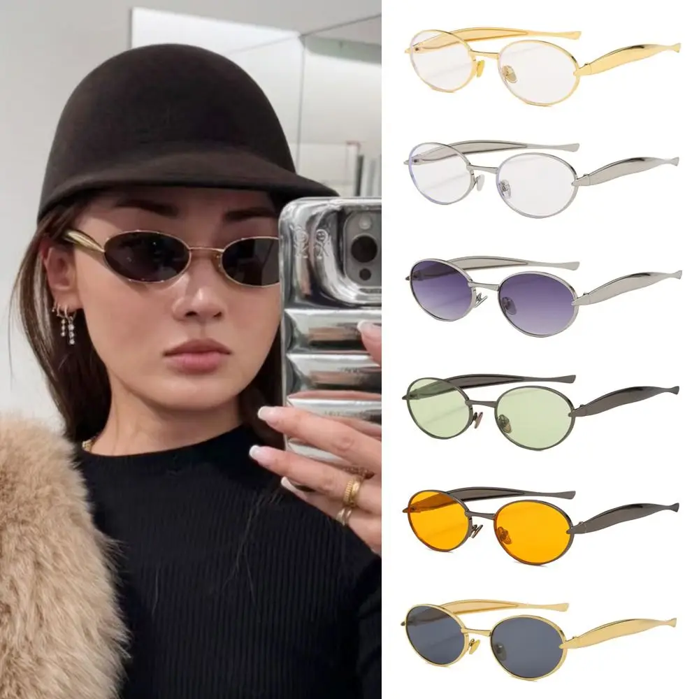 

Summer UV400 Protection Women Sunglasses Casual Metal Black Shades Retro Round Frame Sunglasses Photography